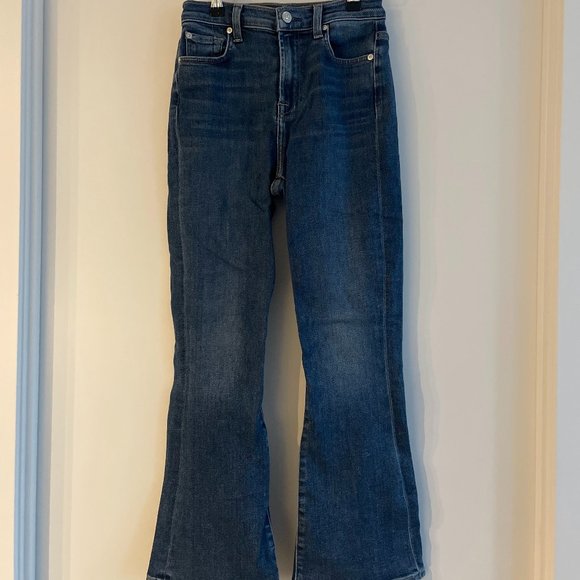 7 for all mankind flare jeans, SIZE 23(XS), INSEAM 25, SLIM FIT - Picture 2 of 2